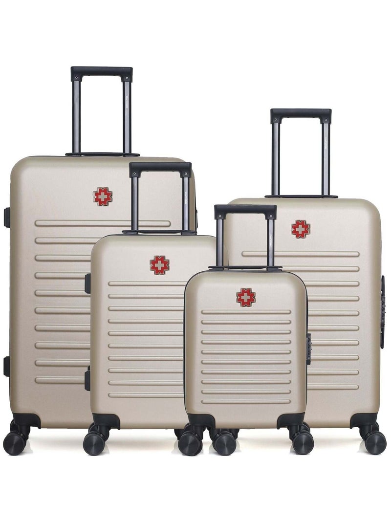 SWISS KOPPER - LOT DE 4 - Valise Grand Format, Valise Week-end, Valise Cabine et Valise Cabine XXS W Beige - Kiabi