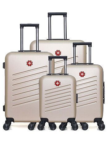 SWISS KOPPER - Lot de 4 - Valise grand format, valise weekend, valise cabine, valise cabine XXS