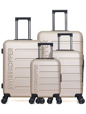 SWISS KOPPER - Lot de 4 - Valise grand format, valise weekend, valise cabine, valise cabine XXS