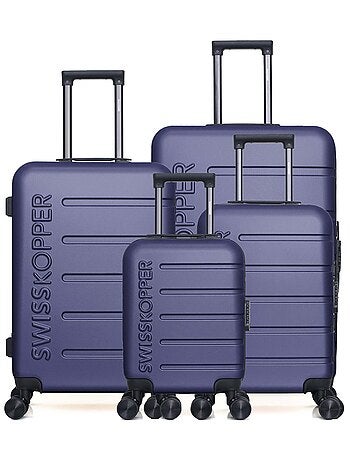 SWISS KOPPER - Lot de 4 - Valise grand format, valise weekend, valise cabine, valise cabine XXS