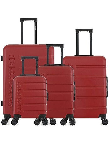 SWISS KOPPER - Lot de 4 - Valise grand format, valise weekend, valise cabine, valise cabine XXS