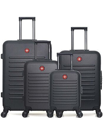SWISS KOPPER - Lot de 4 - Valise grand format, valise weekend, valise cabine, valise cabine XXS