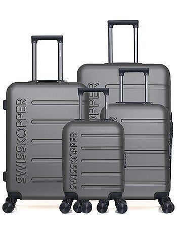 SWISS KOPPER - Lot de 4 - Valise grand format, valise weekend, valise cabine, valise cabine XXS