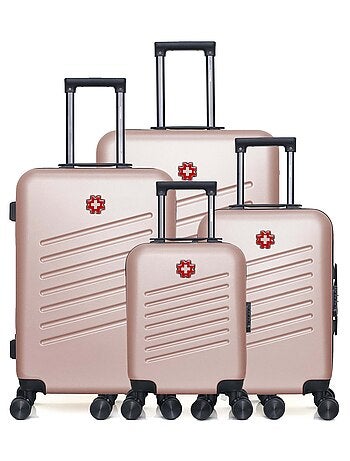 SWISS KOPPER - Lot de 4 - Valise grand format, valise weekend, valise cabine, valise cabine XXS