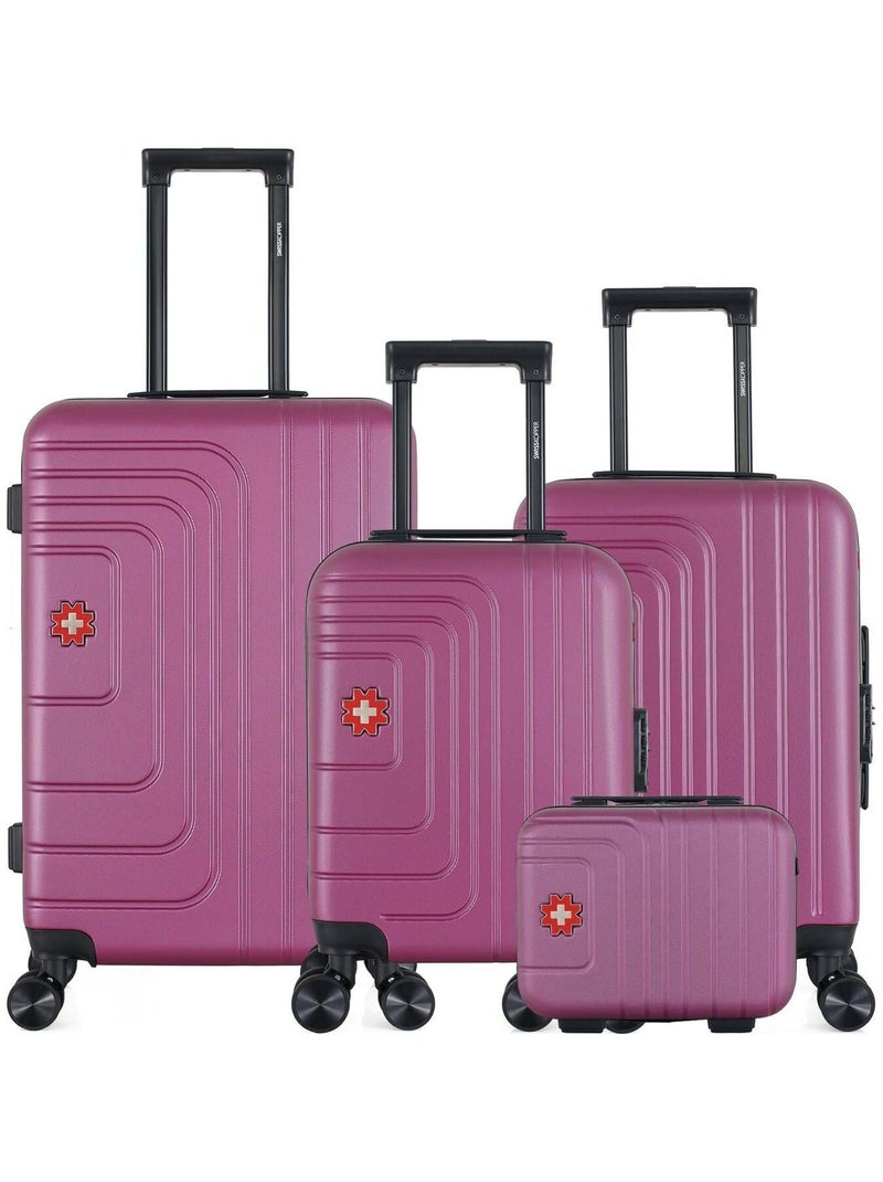 SWISS KOPPER - LOT DE 4 - Valise Week-end, Valise Cabine, Valise Cabine XXS et Vanity RUTI Prune - Kiabi
