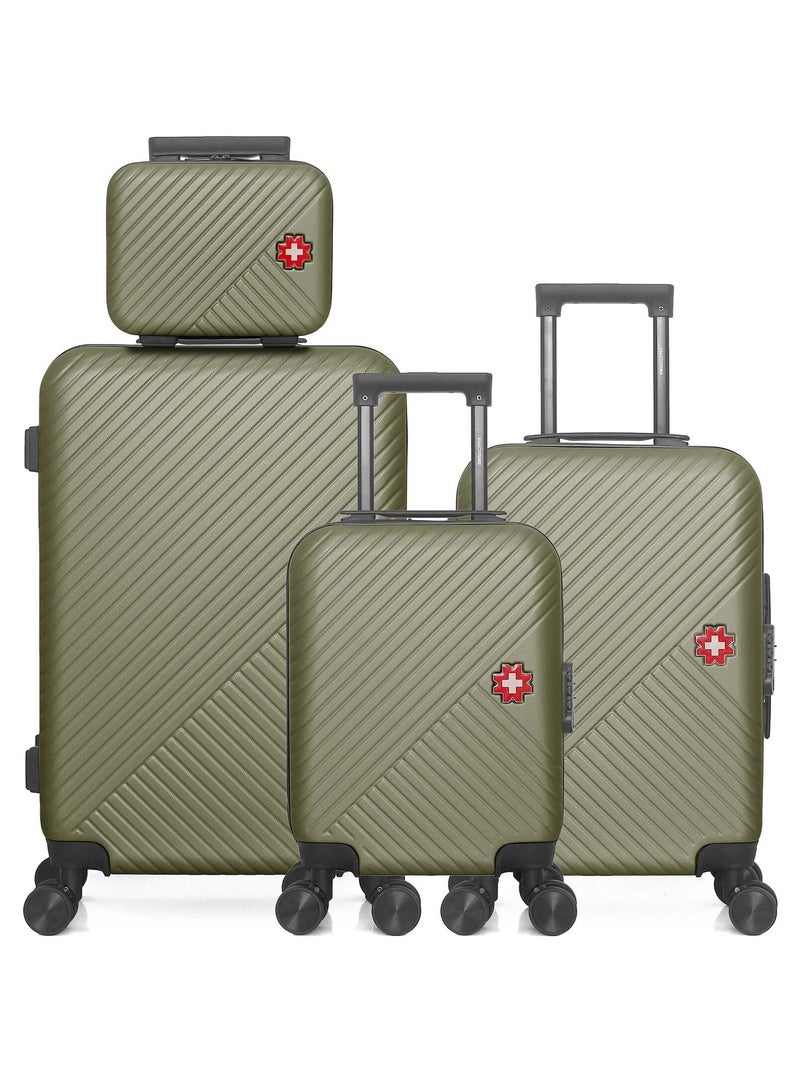 SWISS KOPPER  -  Lot de 4  -  Valise weekend, valise cabine, valise cabine XXS et vanity SPIEZ Kaki - Kiabi