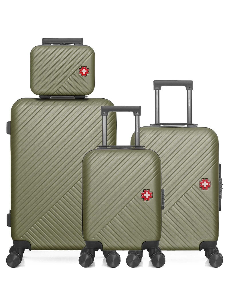 SWISS KOPPER  -  Lot de 4  -  Valise weekend, valise cabine, valise cabine XXS et vanity SPIEZ Vert kaki - Kiabi
