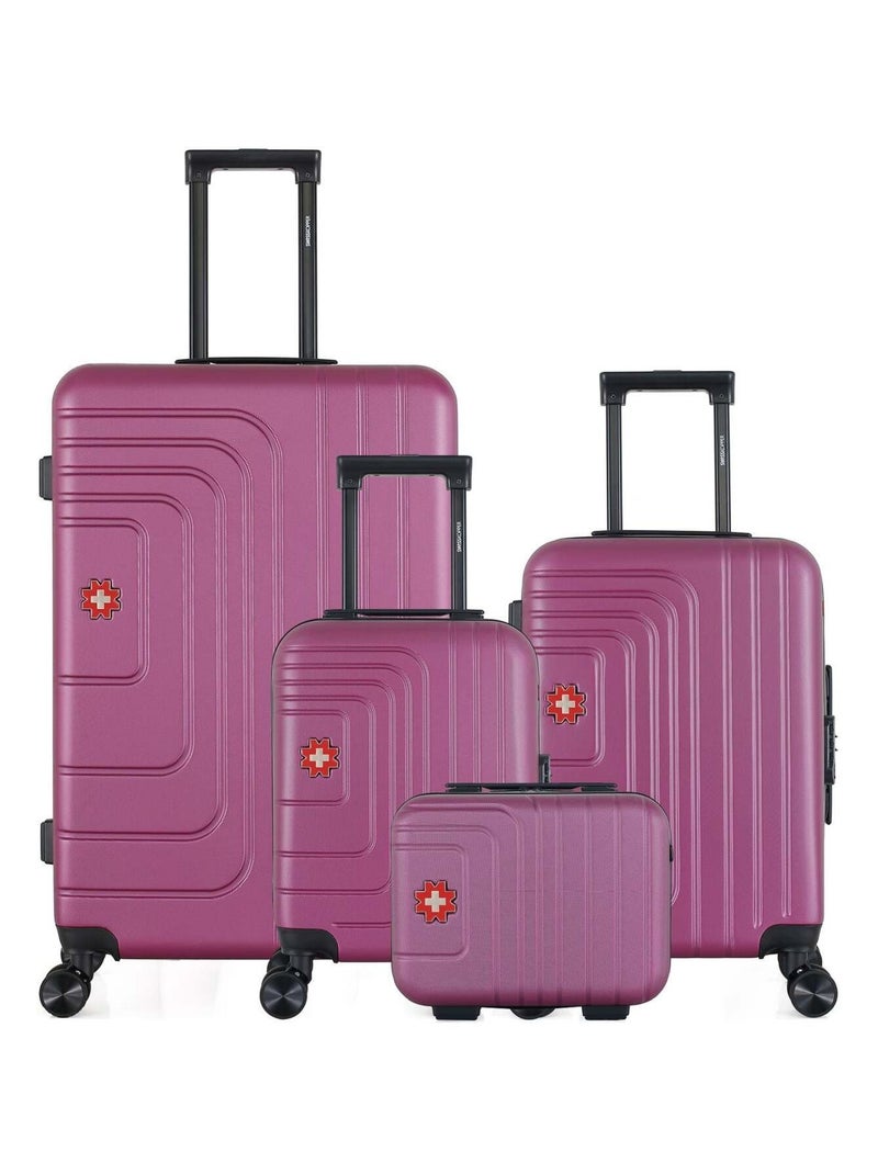 SWISS KOPPER - LOT DE 4 - Valises grand format, cabine, cabine XXS et vanity RUTI Prune - Kiabi