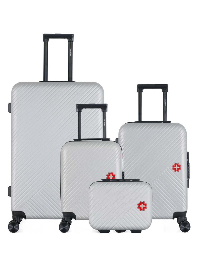 SWISS KOPPER - LOT DE 4 - Valises grand format, cabine, cabine XXS et vanity SPIEZ Gris - Kiabi