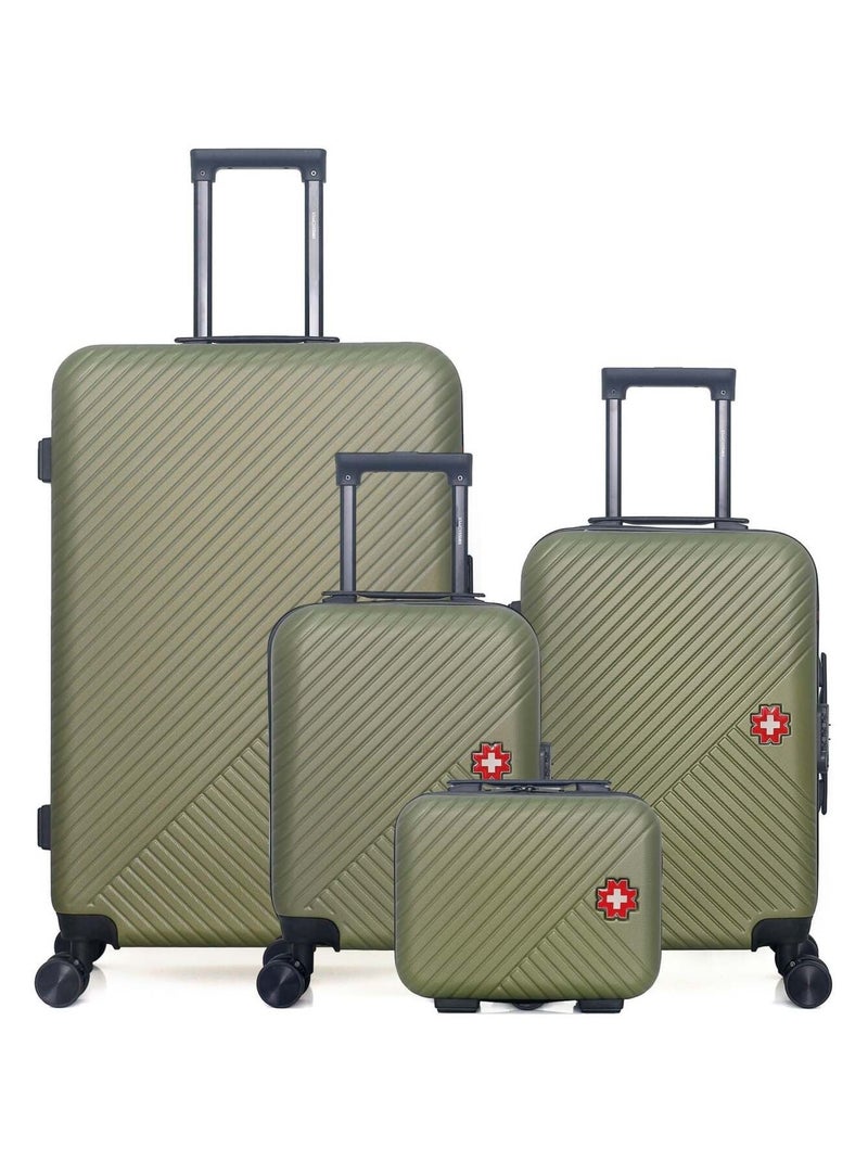 SWISS KOPPER - LOT DE 4 - Valises grand format, cabine, cabine XXS et vanity SPIEZ Kaki - Kiabi