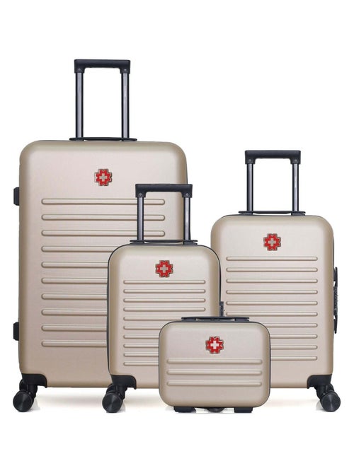 SWISS KOPPER - LOT DE 4 - Valises grand format, cabine, cabine XXS et vanity WIL - Kiabi