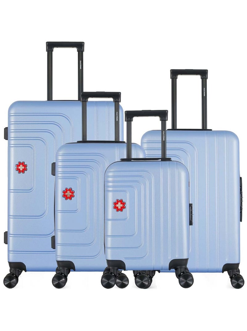 SWISS KOPPER - Lot de 4 - Valises grand format, weekend, cabine, cabine XXS RUTI Bleu clair - Kiabi