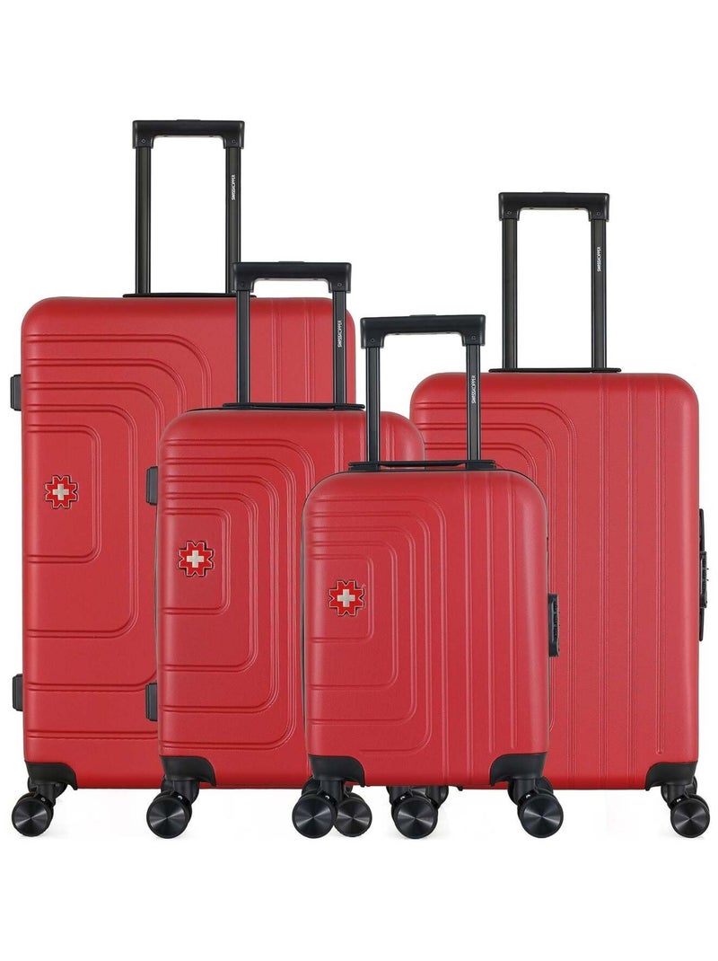 SWISS KOPPER - Lot de 4 - Valises grand format, weekend, cabine, cabine XXS RUTI Bordeaux - Kiabi