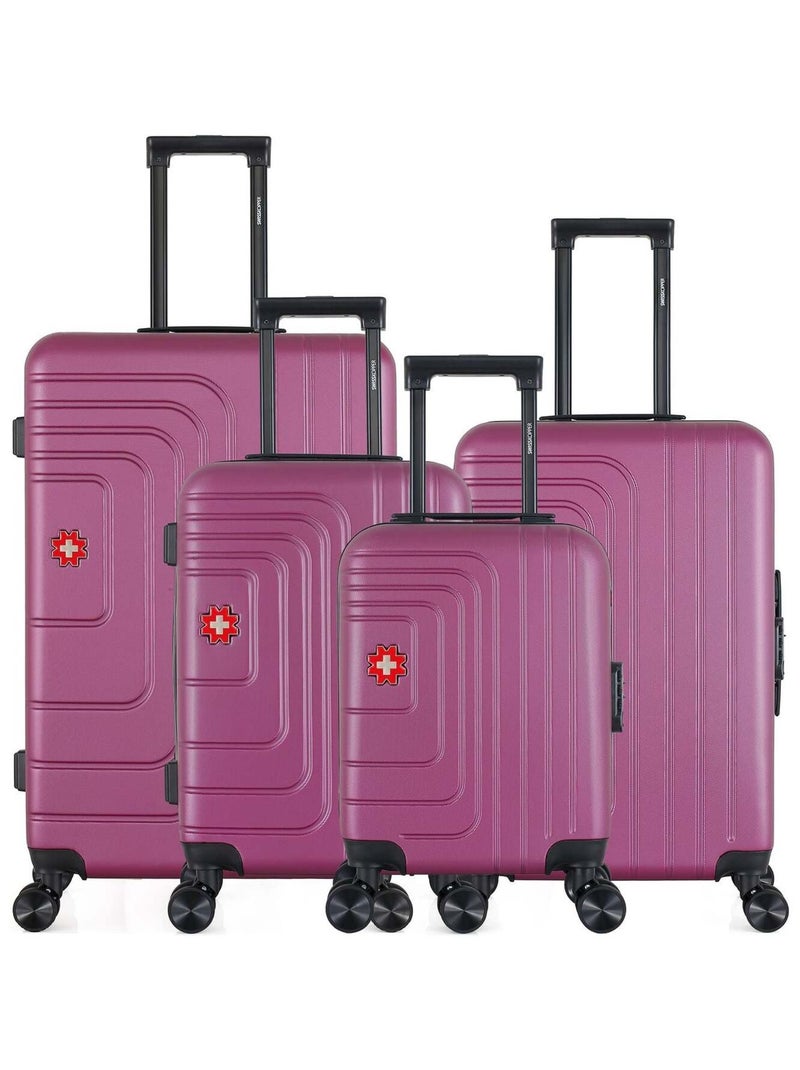 SWISS KOPPER - Lot de 4 - Valises grand format, weekend, cabine, cabine XXS RUTI Prune - Kiabi