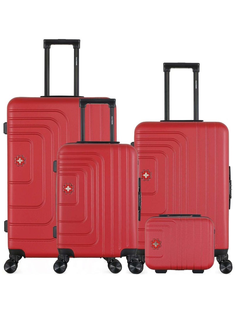 SWISS KOPPER - LOT DE 4 - Valises grand format, weekend, cabine et vanity RUTI Bordeaux - Kiabi