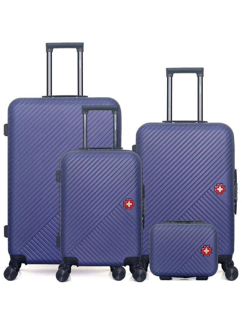 SWISS KOPPER - LOT DE 4 - Valises grand format, weekend, cabine et vanity SPIEZ Bleu marine - Kiabi