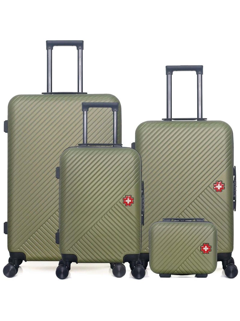 SWISS KOPPER - LOT DE 4 - Valises grand format, weekend, cabine et vanity SPIEZ Kaki - Kiabi