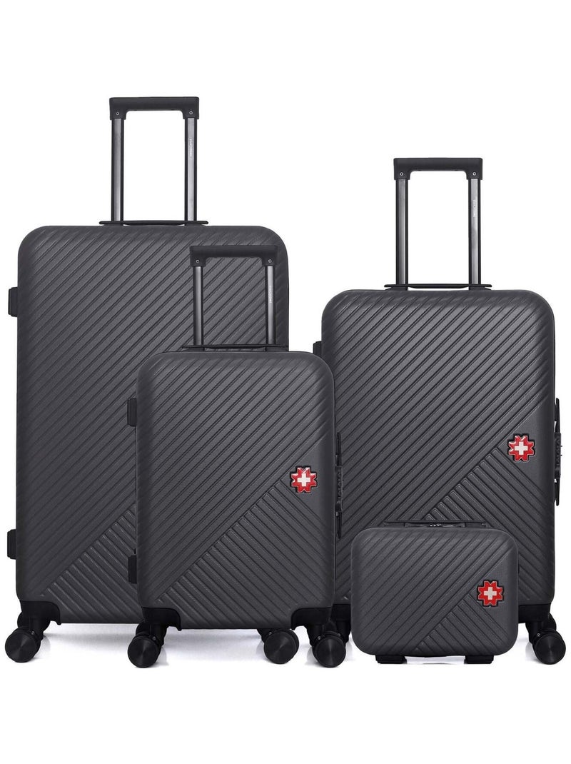 SWISS KOPPER - LOT DE 4 - Valises grand format, weekend, cabine et vanity SPIEZ Noir - Kiabi