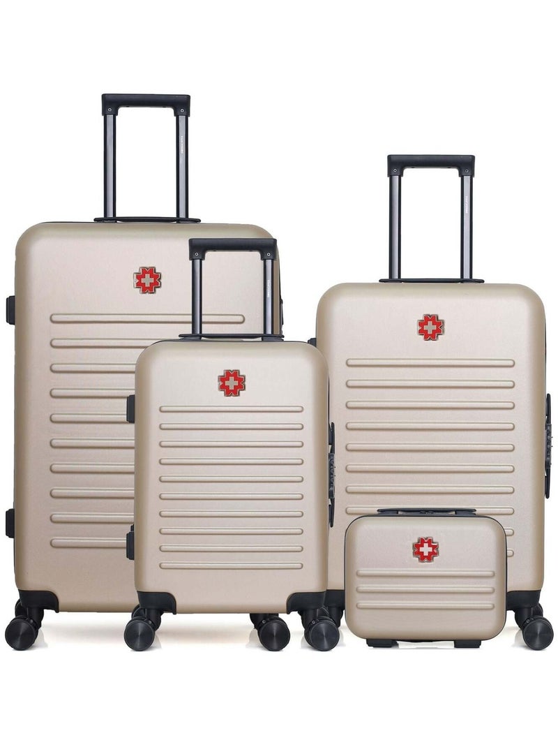 SWISS KOPPER - LOT DE 4 - Valises grand format, weekend, cabine et vanity WIL Beige - Kiabi