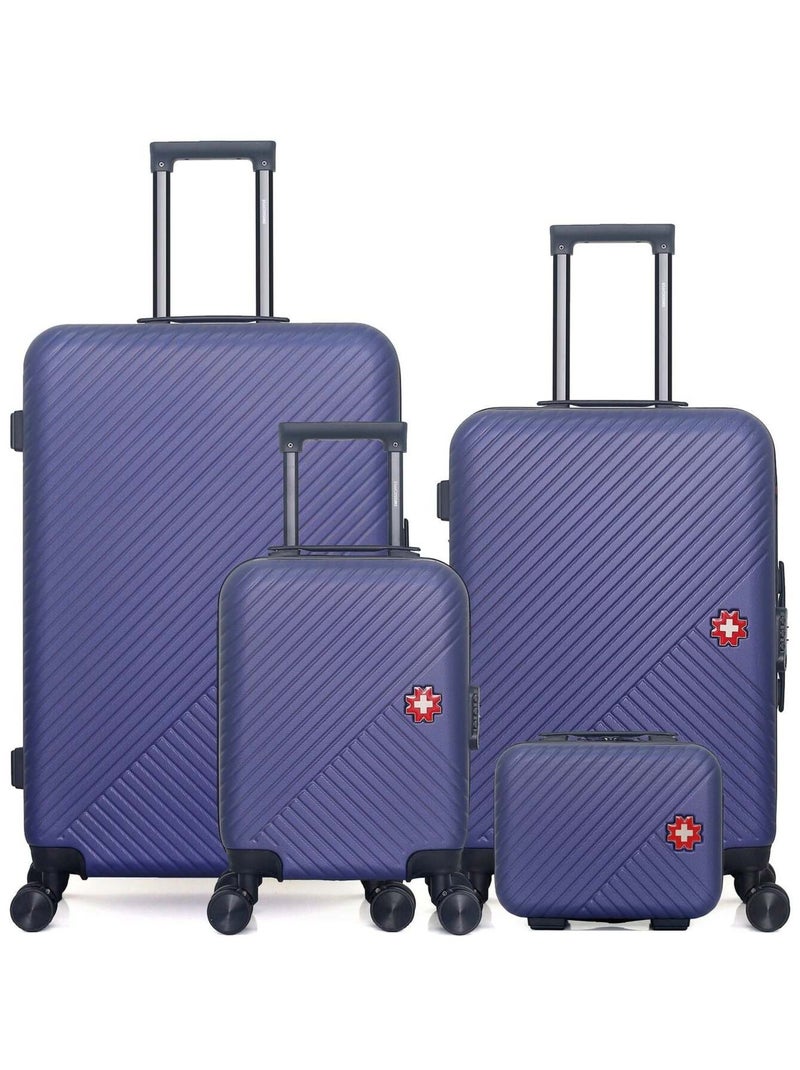 SWISS KOPPER - LOT DE 4 - Valises grand format, weekend, cabine XXS et vanity SPIEZ Bleu marine - Kiabi