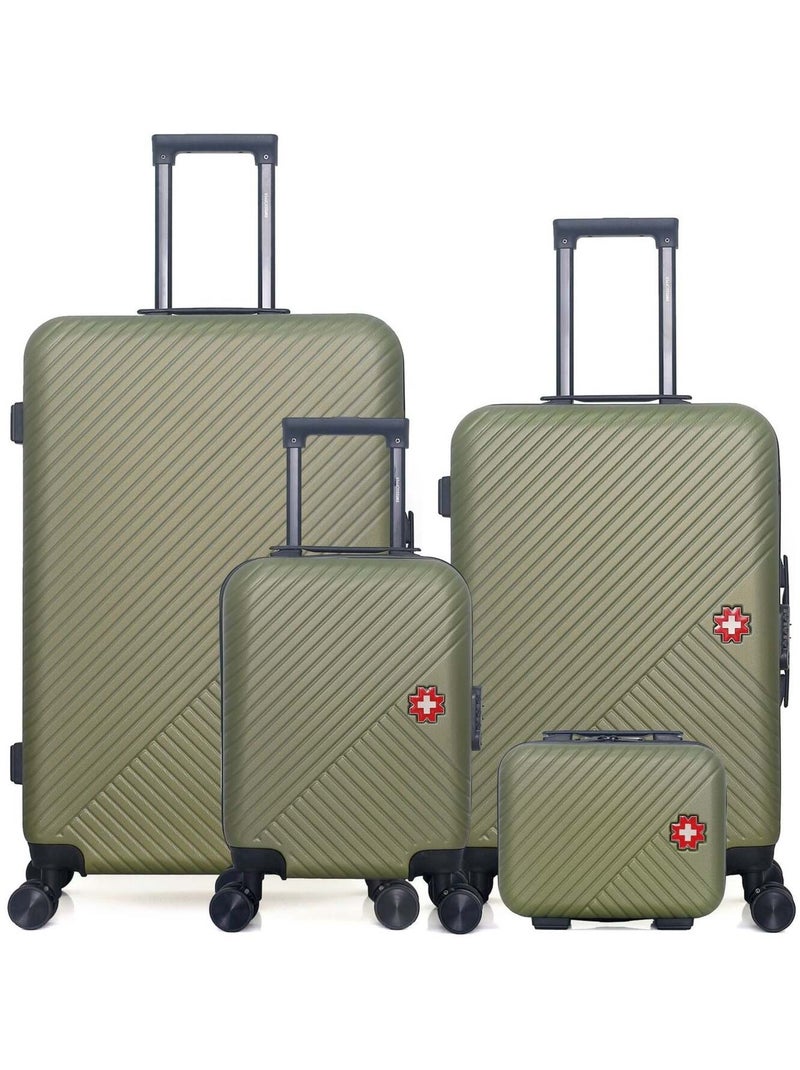SWISS KOPPER - LOT DE 4 - Valises grand format, weekend, cabine XXS et vanity SPIEZ Kaki - Kiabi