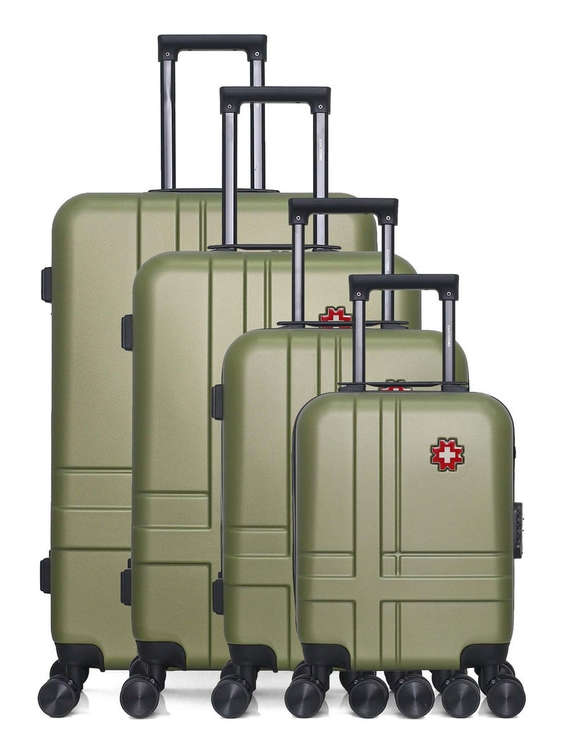 SWISS KOPPER - Set de 4 Valises USTER-M 75 cm 4 Roues Vert kaki - Kiabi