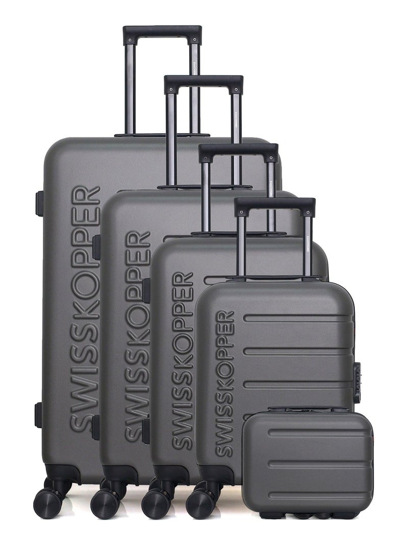 SWISS KOPPER - Set de 5 Valises AIGLE-U 75 cm 4 Roues Gris foncé - Kiabi