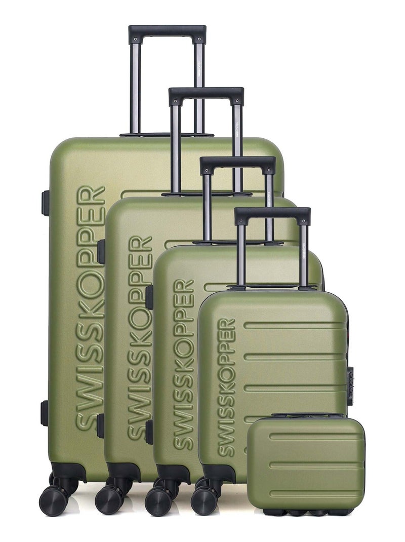SWISS KOPPER - Set de 5 Valises AIGLE-U 75 cm 4 Roues Vert kaki - Kiabi
