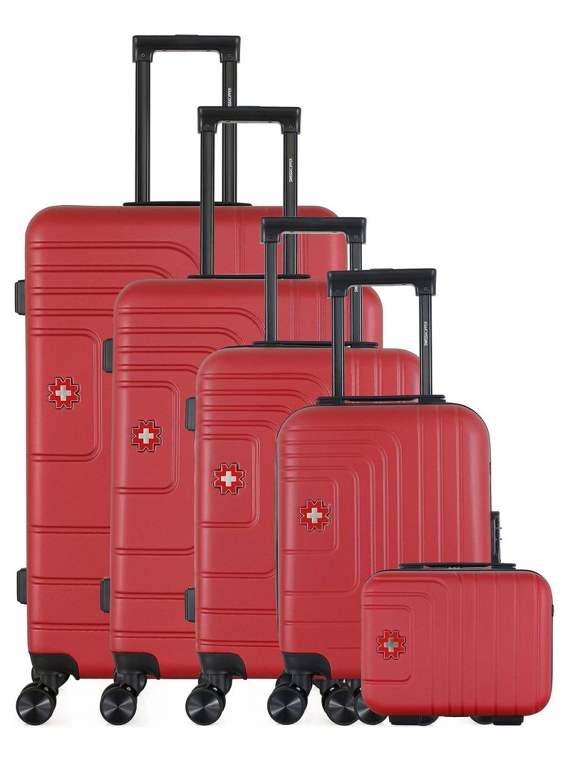 SWISS KOPPER - Set de 5 Valises RUTI-U 75 cm 4 Roues Bordeaux - Kiabi