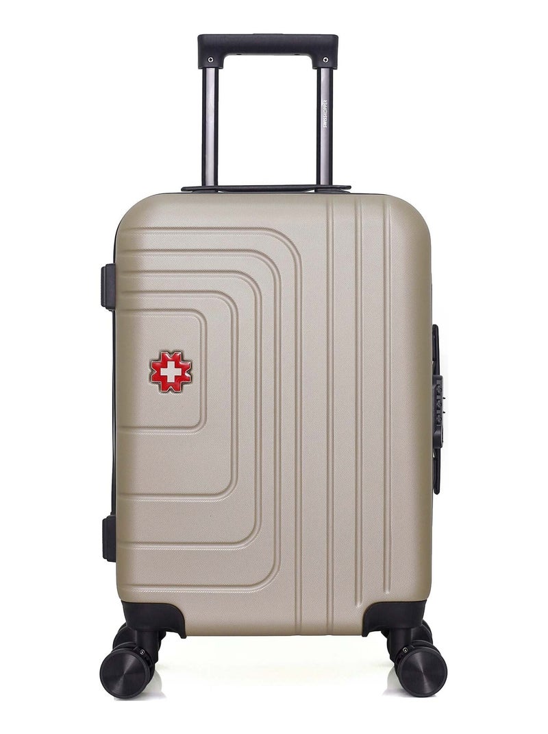 SWISS KOPPER - Valise Cabine RUTI 55 cm 4 Roues Beige - Kiabi