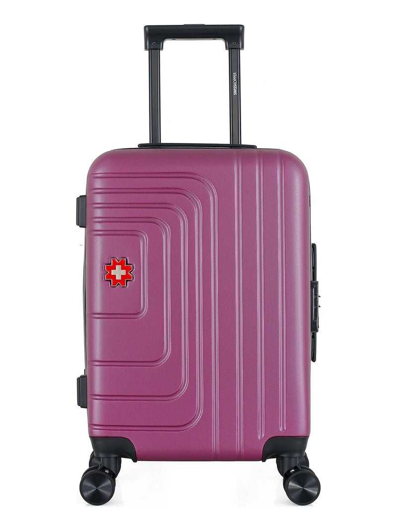 SWISS KOPPER - Valise Cabine RUTI 55 cm 4 Roues Violet prune - Kiabi