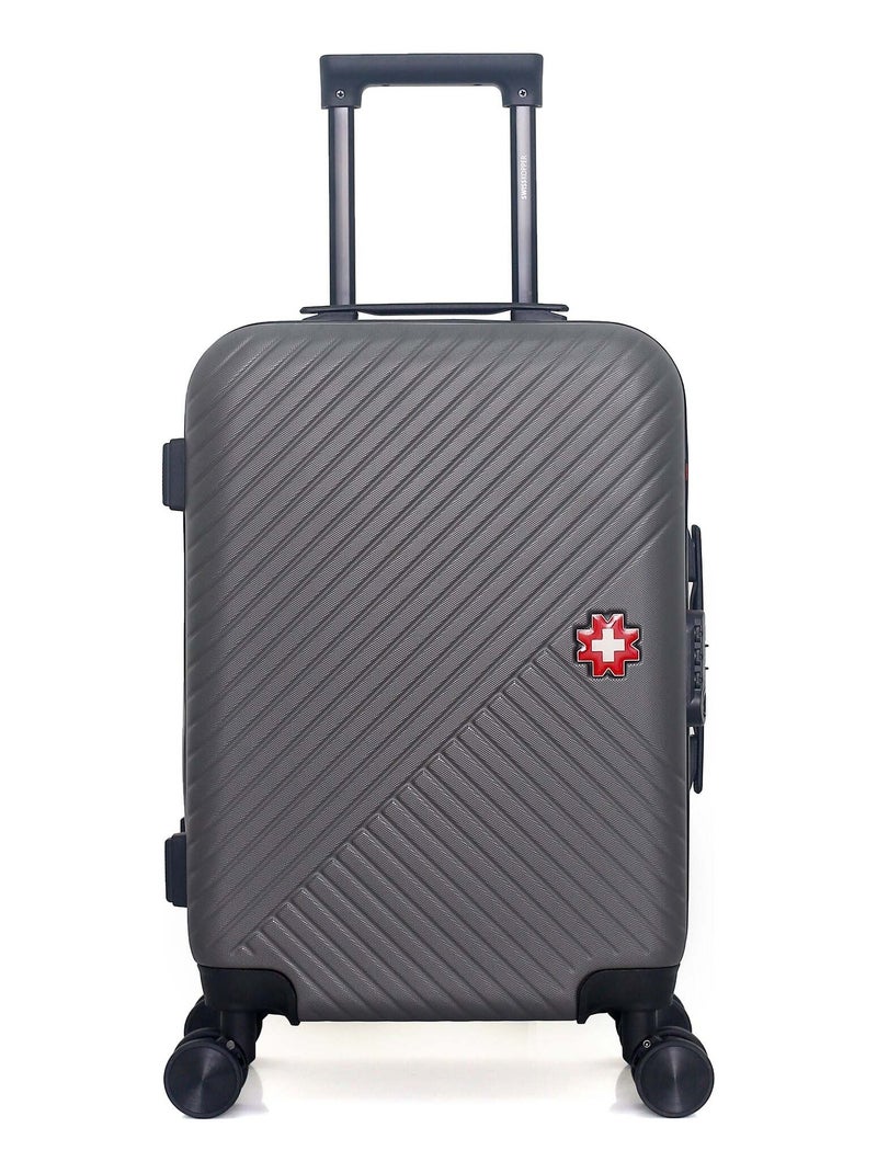 SWISS KOPPER - Valise Cabine SPIEZ 55 cm 4 Roues Gris foncé - Kiabi