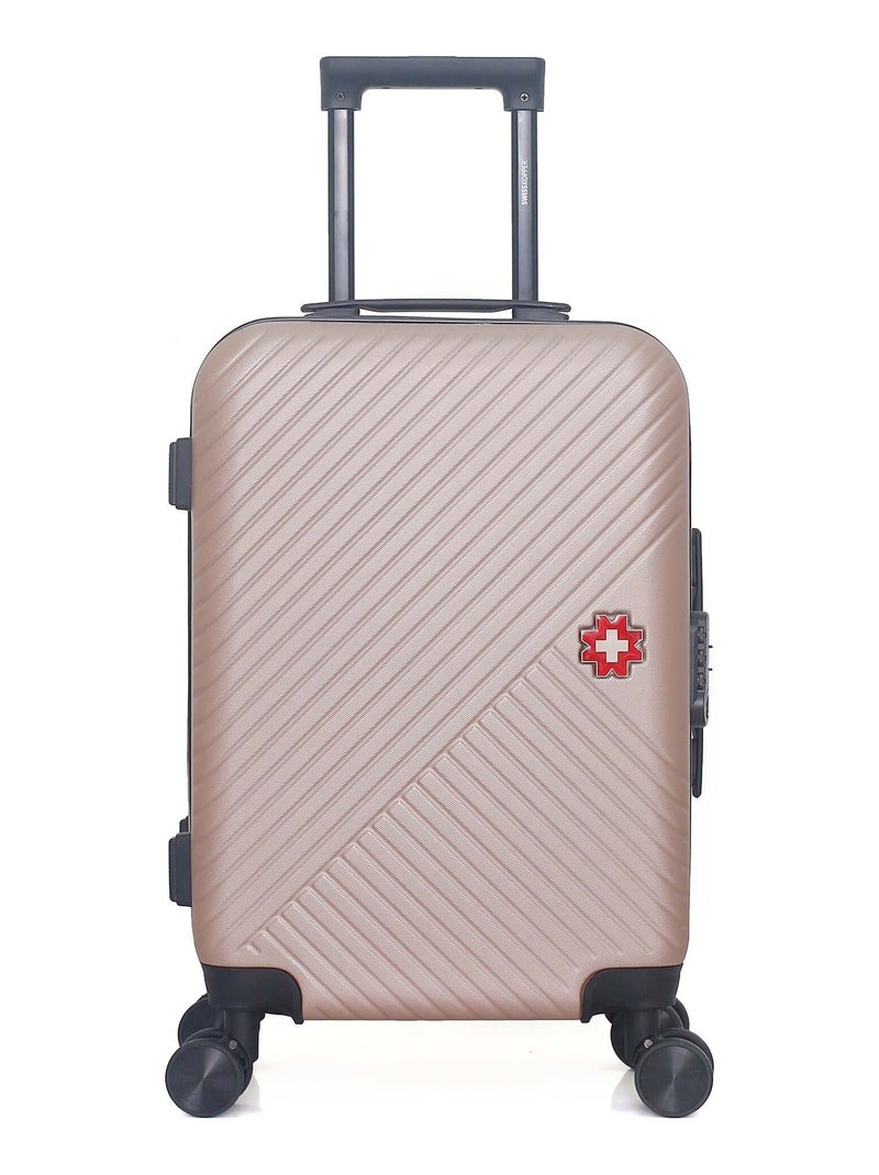 SWISS KOPPER - Valise Cabine SPIEZ 55 cm 4 Roues Rose clair - Kiabi