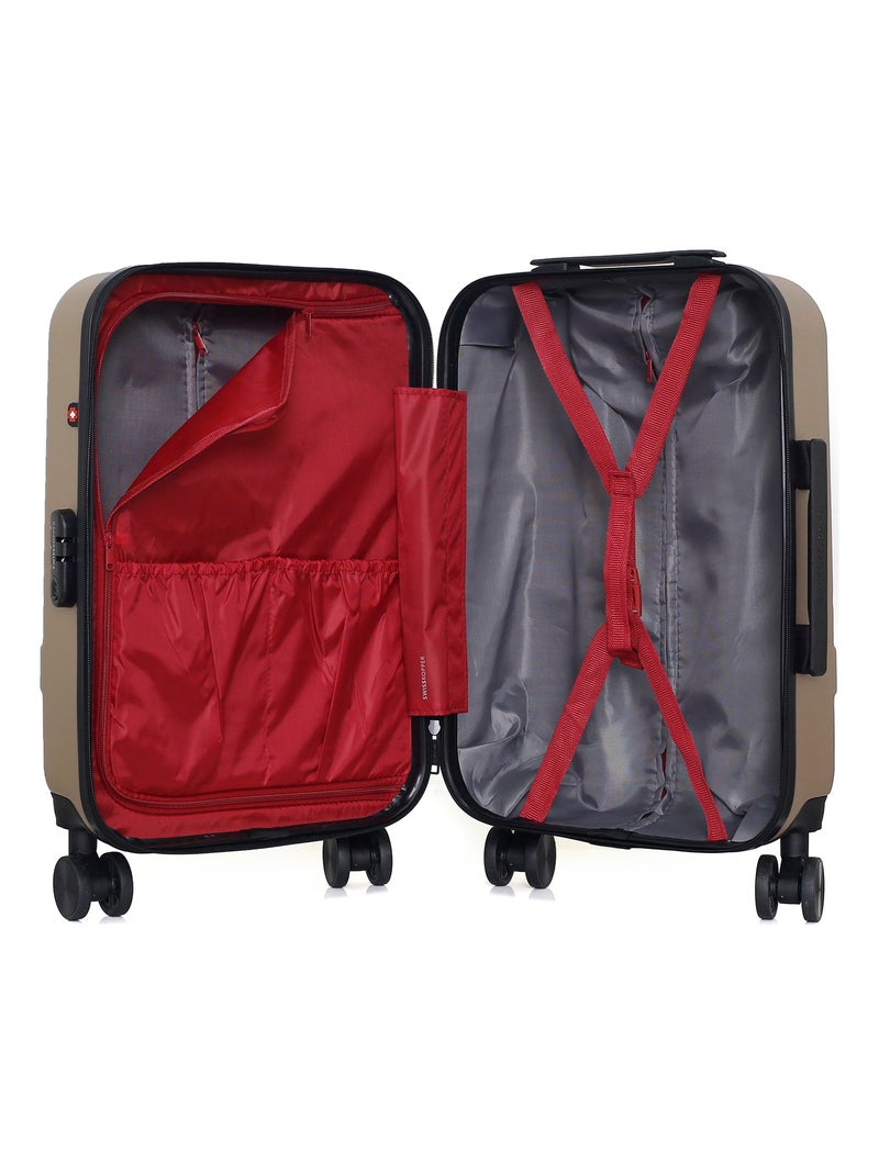 SWISS KOPPER - Valise Cabine USTER 55 cm 4 Roues Beige - Kiabi