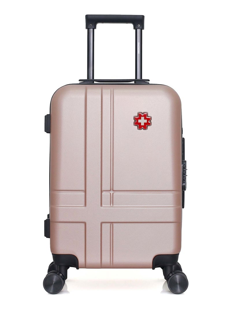 SWISS KOPPER - Valise Cabine USTER 55 cm 4 Roues Rose clair - Kiabi