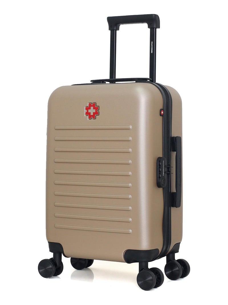 SWISS KOPPER - Valise Cabine WIL 55 cm 4 Roues Beige - Kiabi