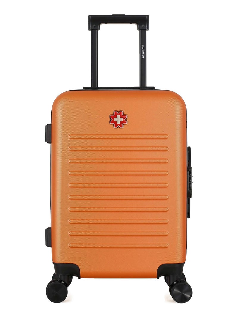 SWISS KOPPER - Valise Cabine WIL 55 cm 4 Roues Noir Orange - Kiabi