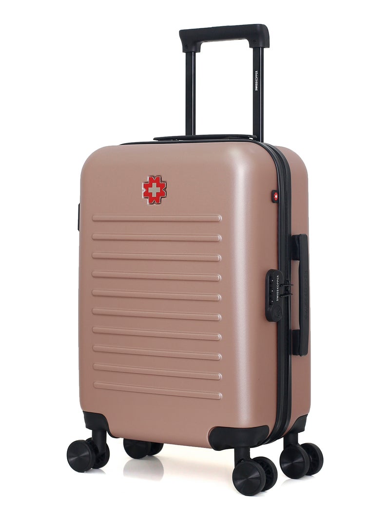 SWISS KOPPER - Valise Cabine WIL 55 cm 4 Roues Rose Métal - Kiabi