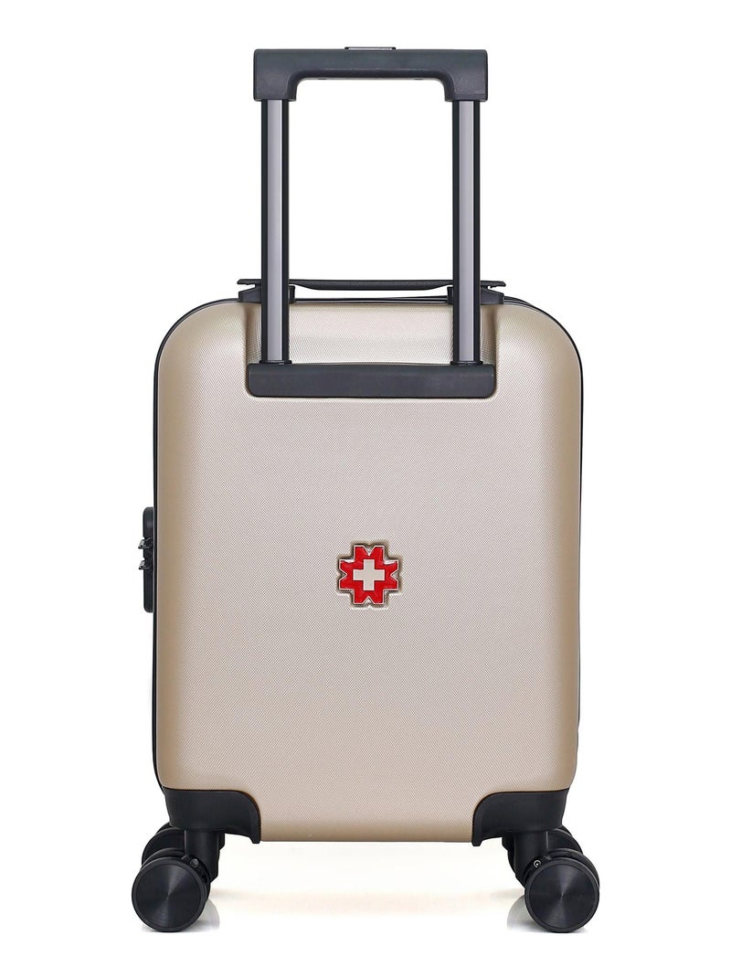 SWISS KOPPER - Valise Cabine XXS AIGLE 46 cm 4 Roues Beige - Kiabi