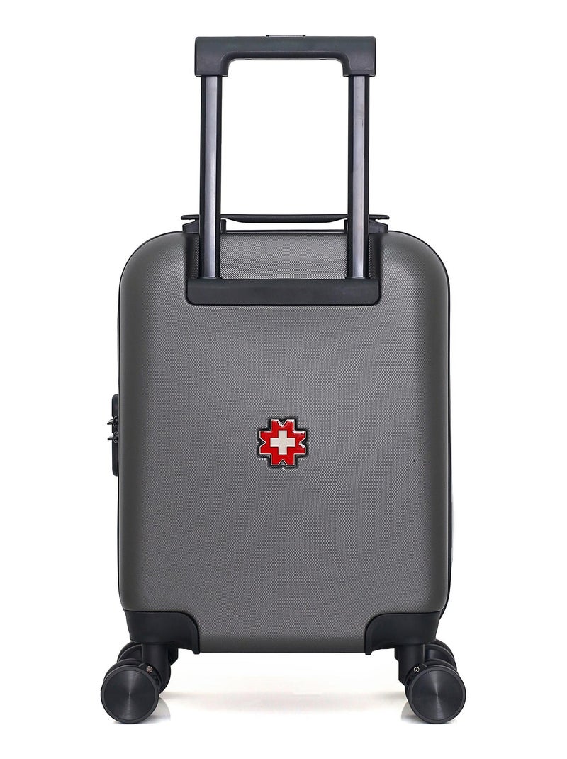 SWISS KOPPER - Valise Cabine XXS AIGLE 46 cm 4 Roues Gris foncé - Kiabi