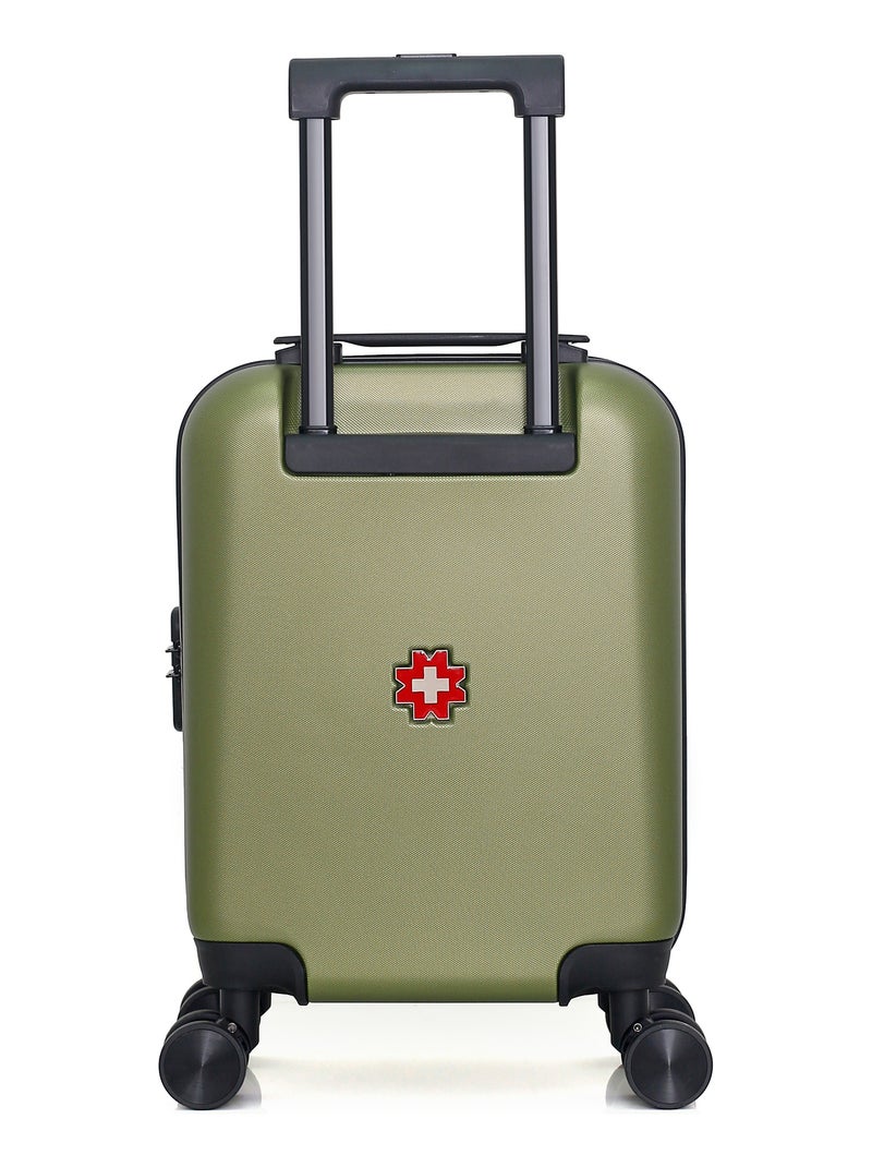 SWISS KOPPER - Valise Cabine XXS AIGLE 46 cm 4 Roues Kaki - Kiabi