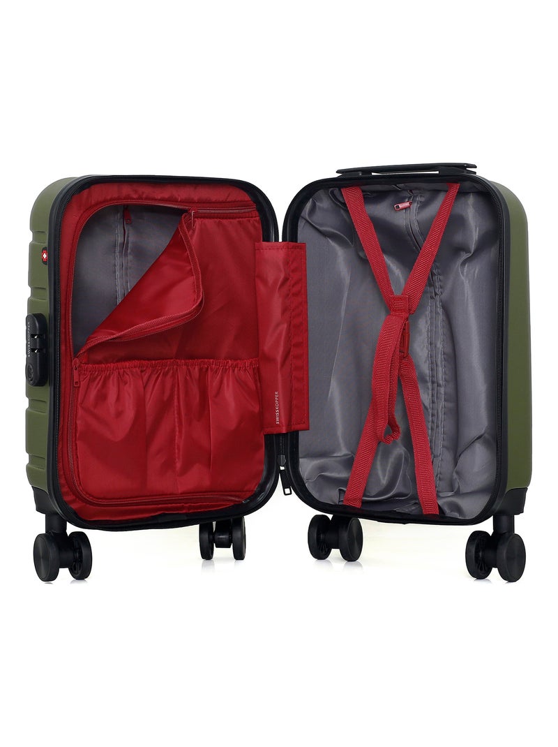 SWISS KOPPER - Valise Cabine XXS AIGLE 46 cm 4 Roues Kaki - Kiabi
