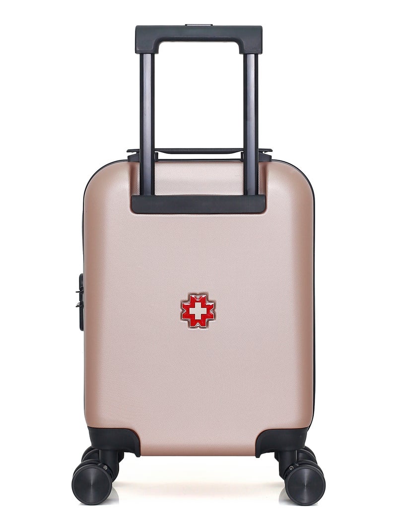 SWISS KOPPER - Valise Cabine XXS AIGLE 46 cm 4 Roues Rose Métal - Kiabi