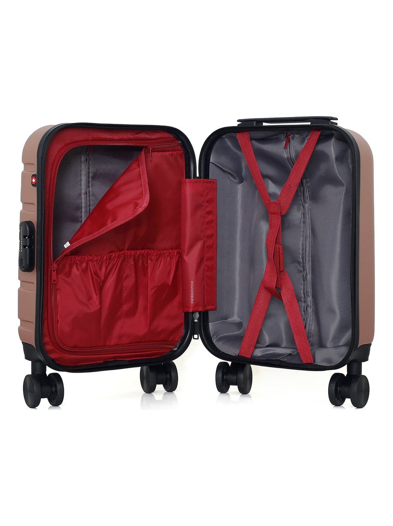 SWISS KOPPER - Valise Cabine XXS AIGLE 46 cm 4 Roues Rose Métal - Kiabi