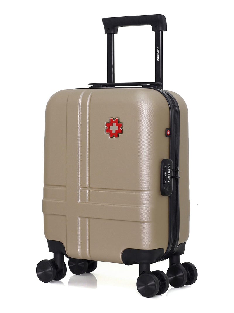 SWISS KOPPER - Valise Cabine XXS USTER 46 cm 4 Roues Beige - Kiabi