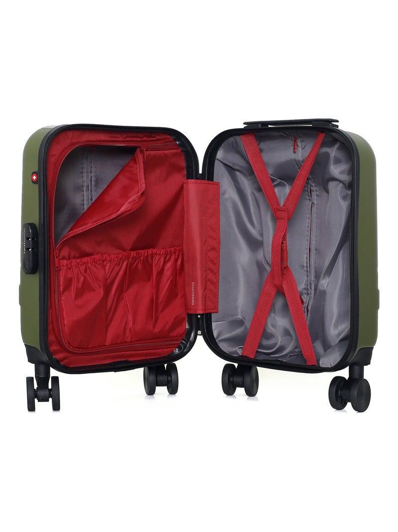 SWISS KOPPER - Valise Cabine XXS USTER 46 cm 4 Roues Kaki - Kiabi