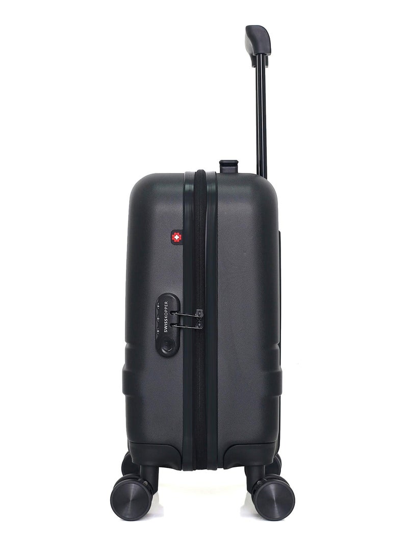 SWISS KOPPER - Valise Cabine XXS USTER 46 cm 4 Roues Noir - Kiabi