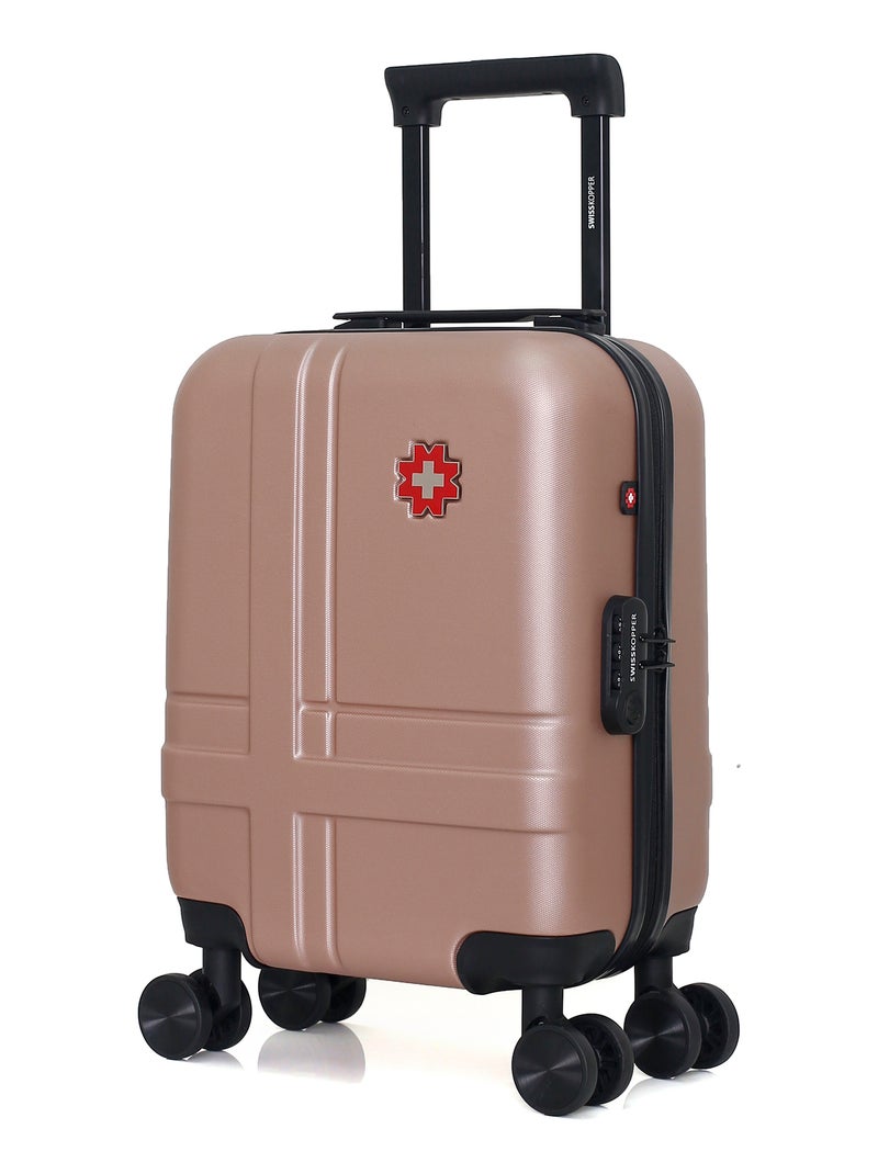 SWISS KOPPER - Valise Cabine XXS USTER 46 cm 4 Roues Rose Métal - Kiabi