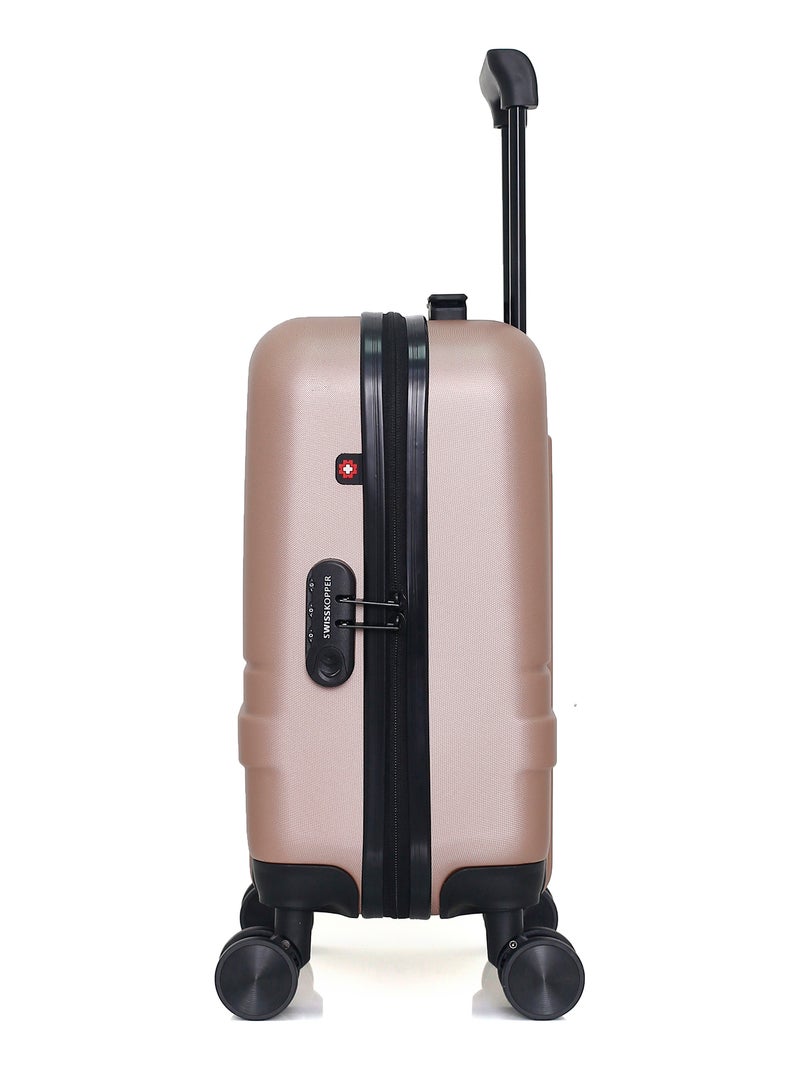 SWISS KOPPER - Valise Cabine XXS USTER 46 cm 4 Roues Rose Métal - Kiabi
