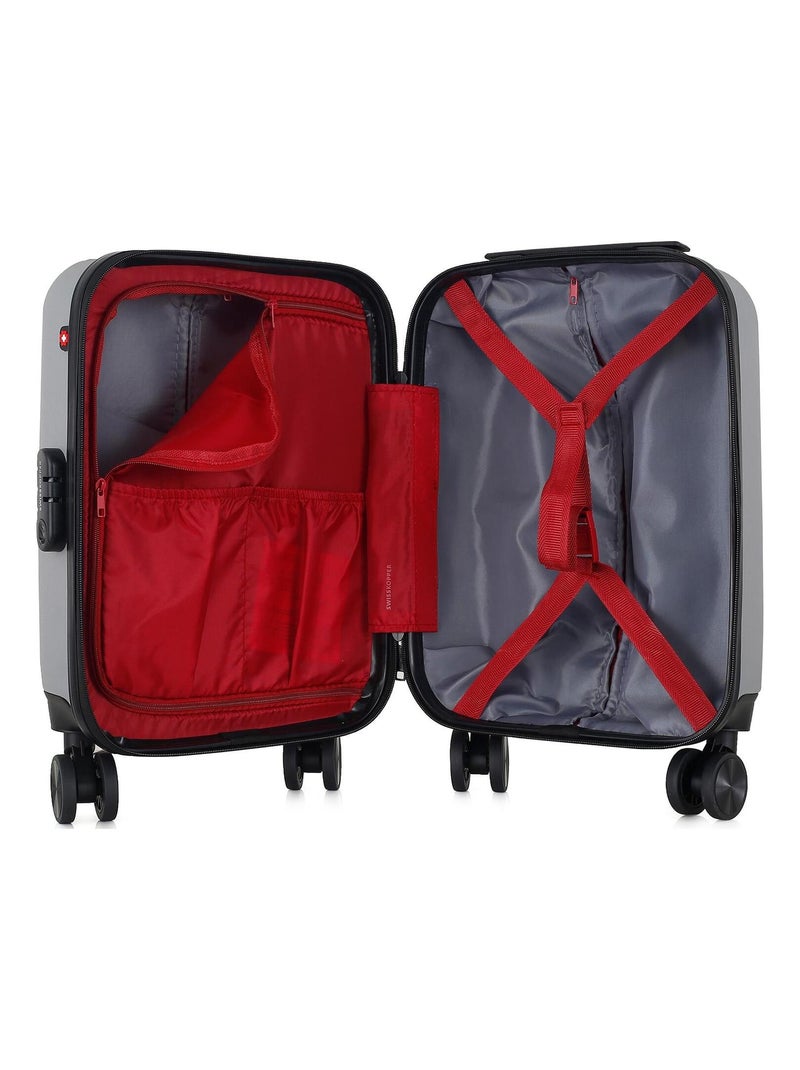 SWISS KOPPER - Valise Cabine XXS WIL 46 cm 4 Roues Gris - Kiabi
